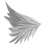 Right White Half Angel Wing