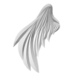Right White Half Angel Wing