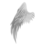 Right White Half Angel Wing