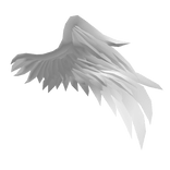 Right White Half Angel Wing