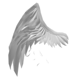 Right White Half Angel Wing