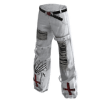 Ripped Cargo Jeans w/ Belt