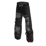 Ripped Cargo Jeans w/ Belt