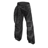 Ripped Jeans w/ Wrapped Plaid