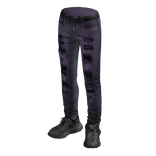 Ripped Purple Jeans w/ Black Tracks