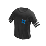 Early Career Collegiate Stripe Black Tee