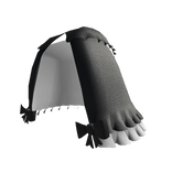 Rococo Back Ruffled Bustle Skirt in Black