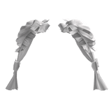 Rococo Hip Curtain Bustles White Waist