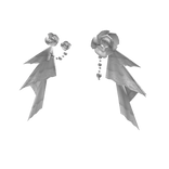 Rococo Rose Lace Pearl Hip Accents in White 