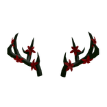rose floral antlers