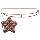Rose Gold Cstar Quilted Waist Bag
