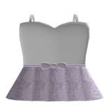 Rose Laced Ballerina Dress With Bow In Purple