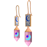 Rose Quartz & Glowing Moon Earrings