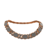 RoseGold Diamond Circle w/ Cuban Chain 1.0