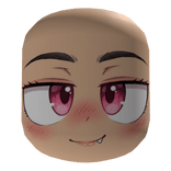 Rosto fofo corado Kawaii