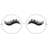 Round Glasses with Lashes