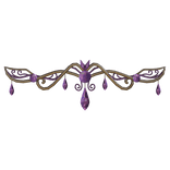 ♡ Royal elegant amethyst jeweled tiara in gold