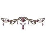 ♡ Royal elegant pink jeweled tiara in gold