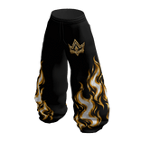 Royal Flame Pants Black