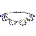 Royal Necklace - Gold and Navy Blue 3.0