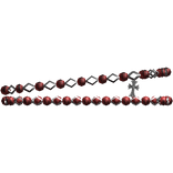 Ruby Chrome Cross Beaded Bracelet (Right)