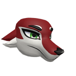 Ruby Wolf Head