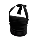 Ruched Halter Neck Top