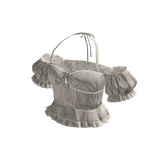 Ruffle Halter Peplum Top (Cream)