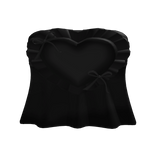 ♡ ruffle heart top black