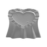 ♡ ruffle heart top white