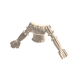 🍀Ruffle Off Shoulder Top (Beige)