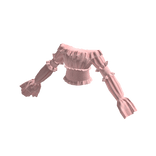 🍀Ruffle Off Shoulder Top (Pink)