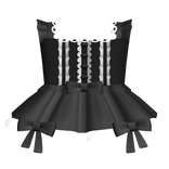 ♡꒰ ruffled black princess heart doll dress