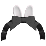 ♡⋮ruffled bunny headress in black