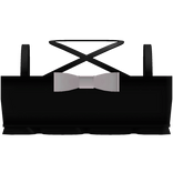  ♡ ꒱ ruffled cross strap top (black & pink)