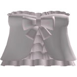 ♡ : ruffled dolly top dress with bow in pink