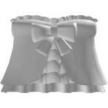 ♡ : ruffled dolly top dress with bow in white