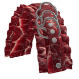 ruffled flesh heart bonnet 