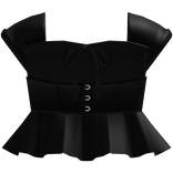 ♡ : ruffled gothic corset dress in black