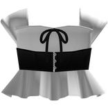 ♡ : ruffled gothic corset dress in white-black