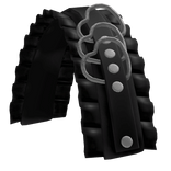 ruffled heart bonnet - black