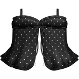 ruffled lacey emo black polka dots little dress