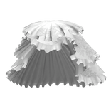 Ruffled Layered Skirt White