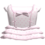 ruffled pink polka dots bow dress 