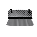 Ruffled Polka Dot Dress in White