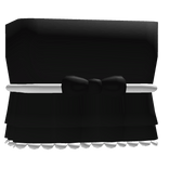 𖹭 .. ruffled sleeveless top (black)