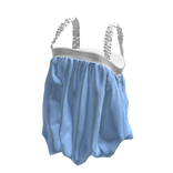 💜 Ruffled Strap Bubble Cami Top_Light Blue