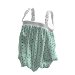 💜 Ruffled Strap Bubble Cami Top_Mint