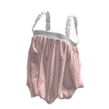 💜 Ruffled Strap Bubble Cami Top_Pink
