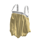 💜 Ruffled Strap Bubble Cami Top_Yellow